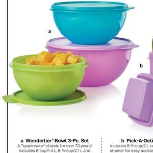 Tupperware Wonderlier Bowl 3-pc Set